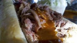 Sample of Pulled pork sandwich