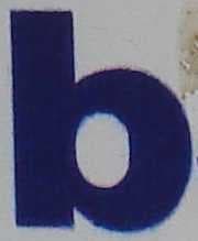 Sample of B lowercase