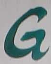 Sample of G capital letter