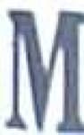 Sample 2 – M capital letter