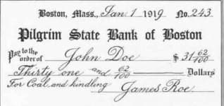 Sample 4 – Bank check